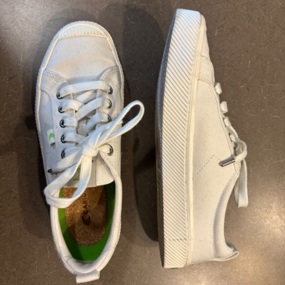 Cariama White Canvas Sneakers - Picture 2 of 4